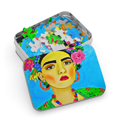 "Fierce and Free: Un tributo a las mujeres mexicanas inspirado en Frida Kahlo" - The Alien Jigsaw Puzzle