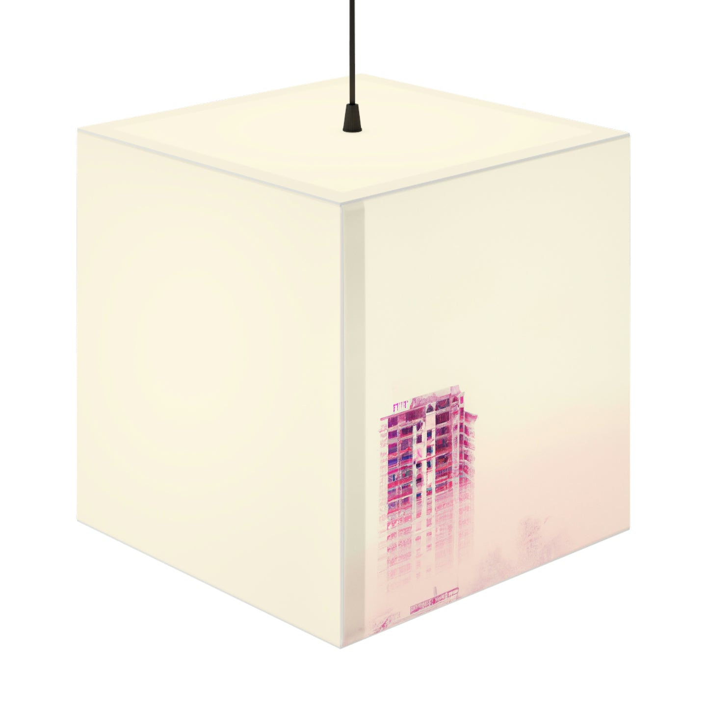 "Ein Schleier des Geheimnisses: Die verlorene Stadt im Nebel." - Die Alien Light Cube Lampe