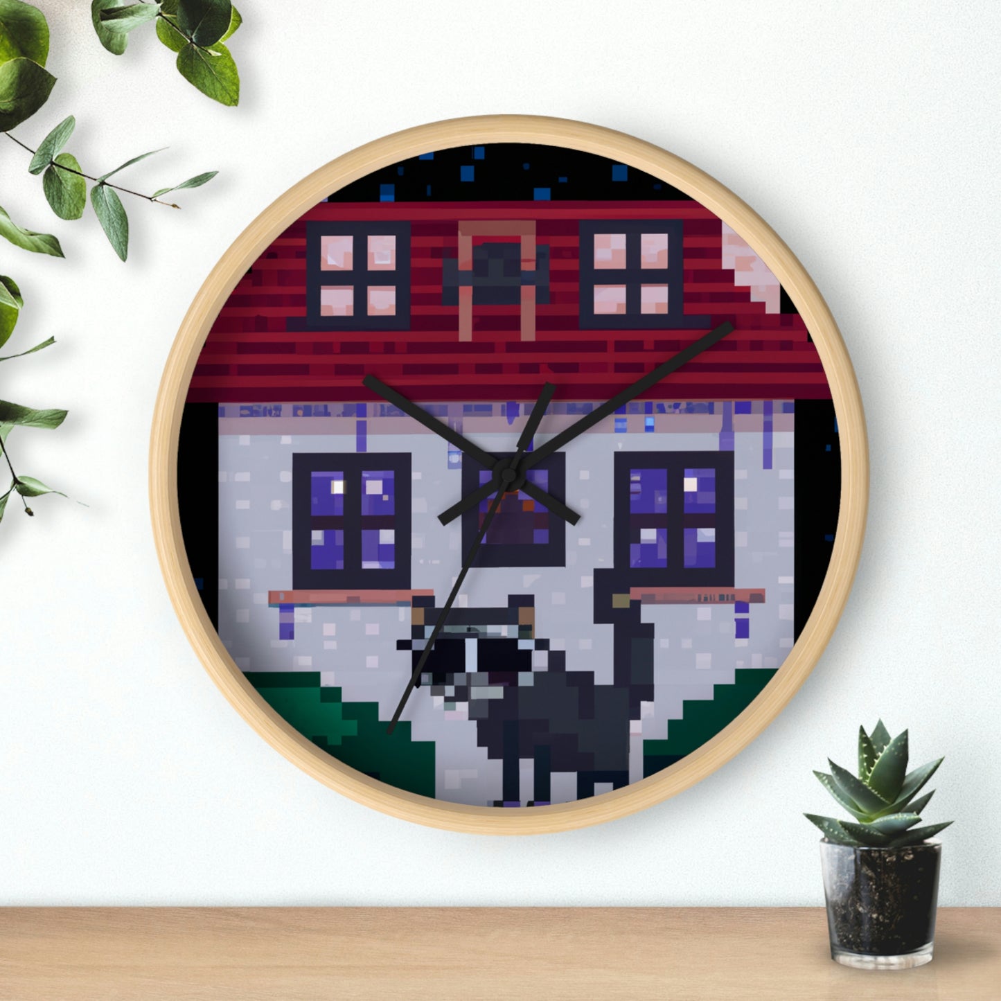 "Caper in the Mansion: A Raccoon's Adventure" - The Alien Wall Clock