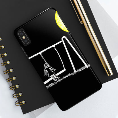 "The Moonlit Swing: A Dream-Like Moment in a Meadow" - The Alien Tough Phone Cases