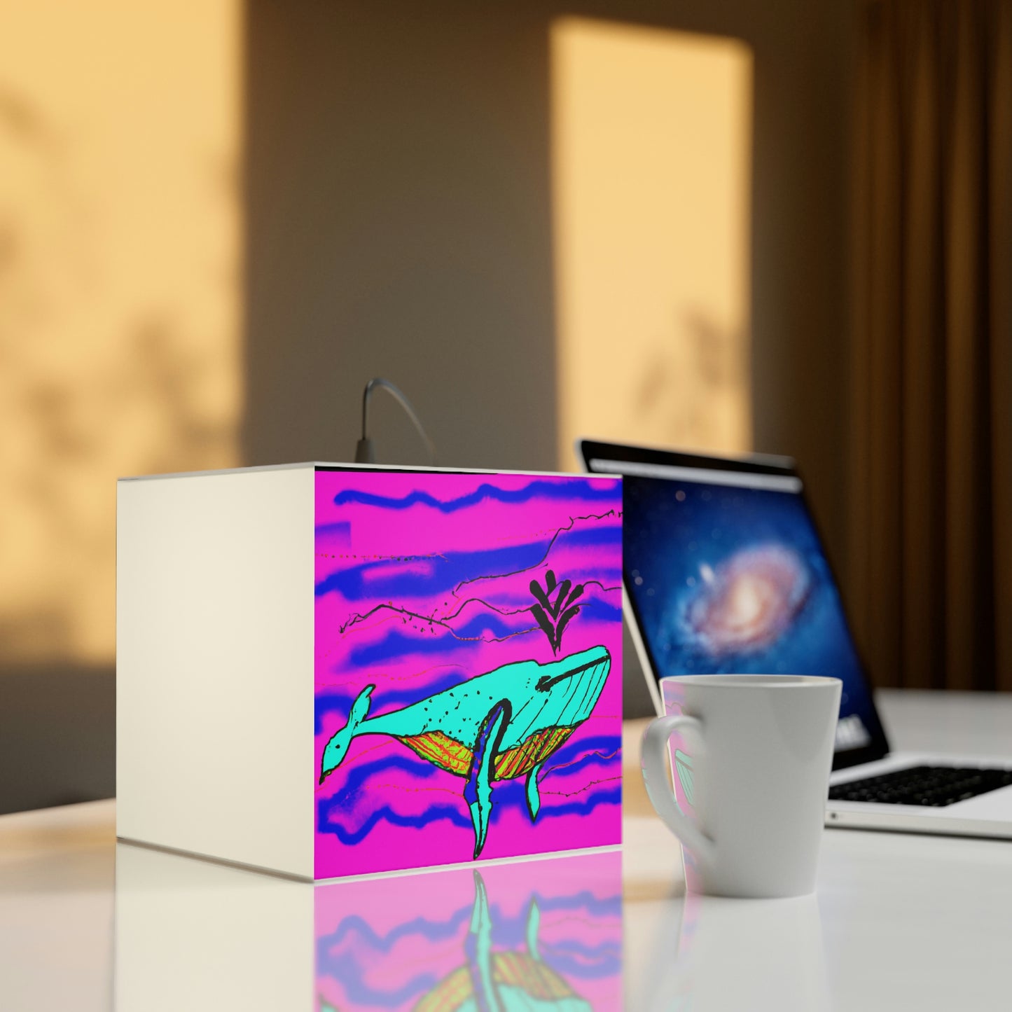 "Glow of the Neon Sea" - The Alien Light Cube Lamp