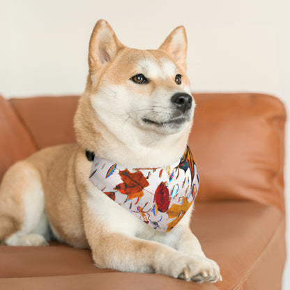 "Autumn in a Glass Globe" - The Alien Pet Bandana Collar