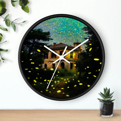 "Un abrazo brillante de luciérnagas" - El reloj de pared alienígena