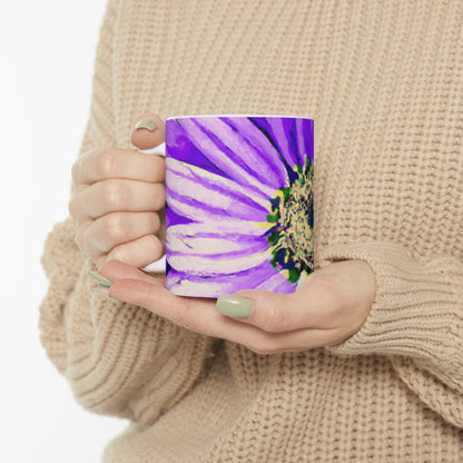 Purple Petals Popping: Create an Eye-Catching Daisy-Rose Fusion - The Alien Ceramic Mug 11 oz