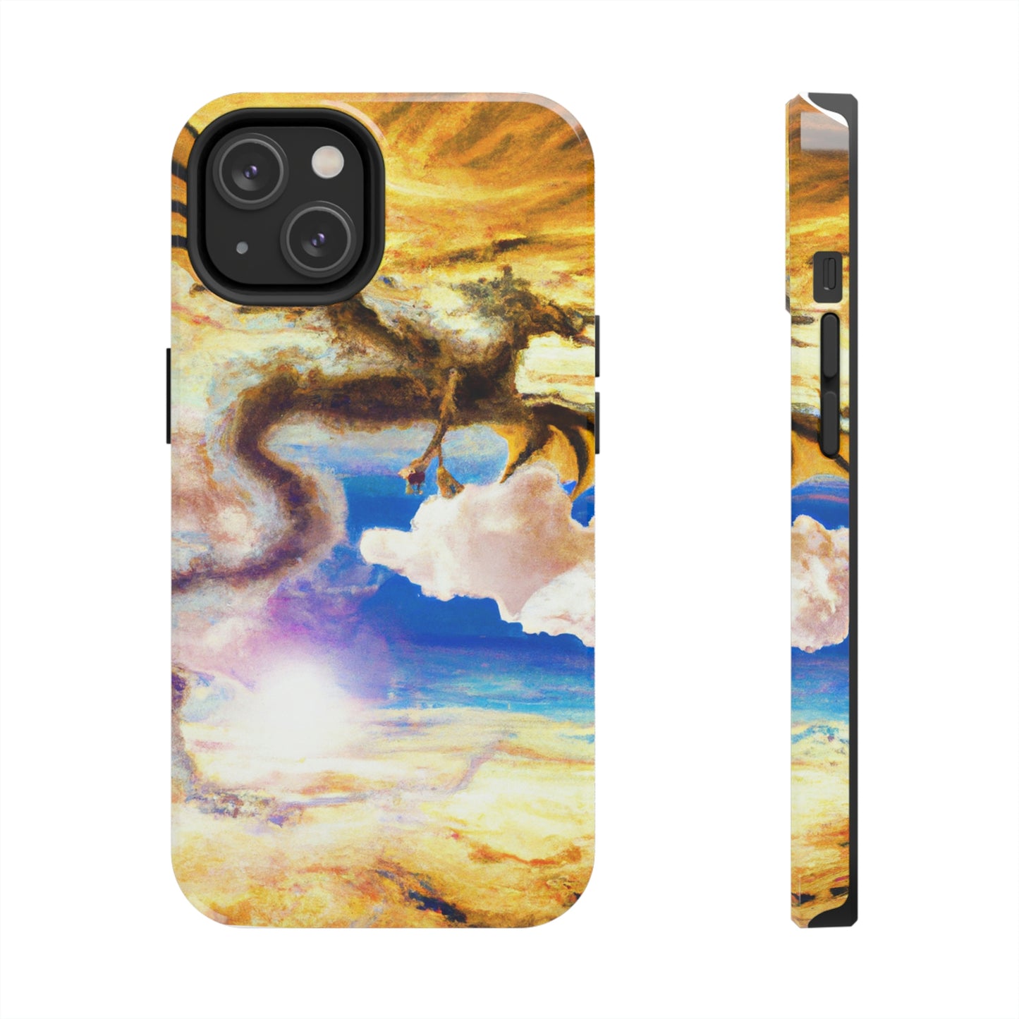 "Eine himmlische Flamme mit einem mystischen Drachen" - Die Alien Tough Phone Cases