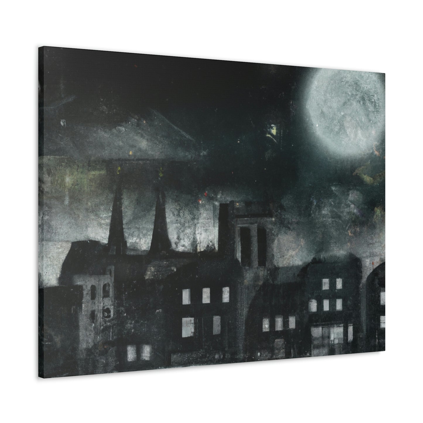 "Luminous Nocturne: A City Lit By Moonlight" - The Alien Canva