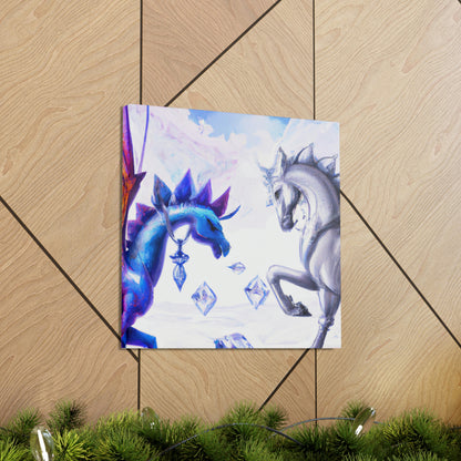 "The Crystal War: Dragon vs Pegasus" - The Alien Canva