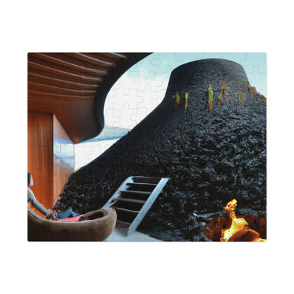 "Volcanic Home Design: Creating a Livable Space Inside a Volcano" - The Alien Jigsaw Puzzle