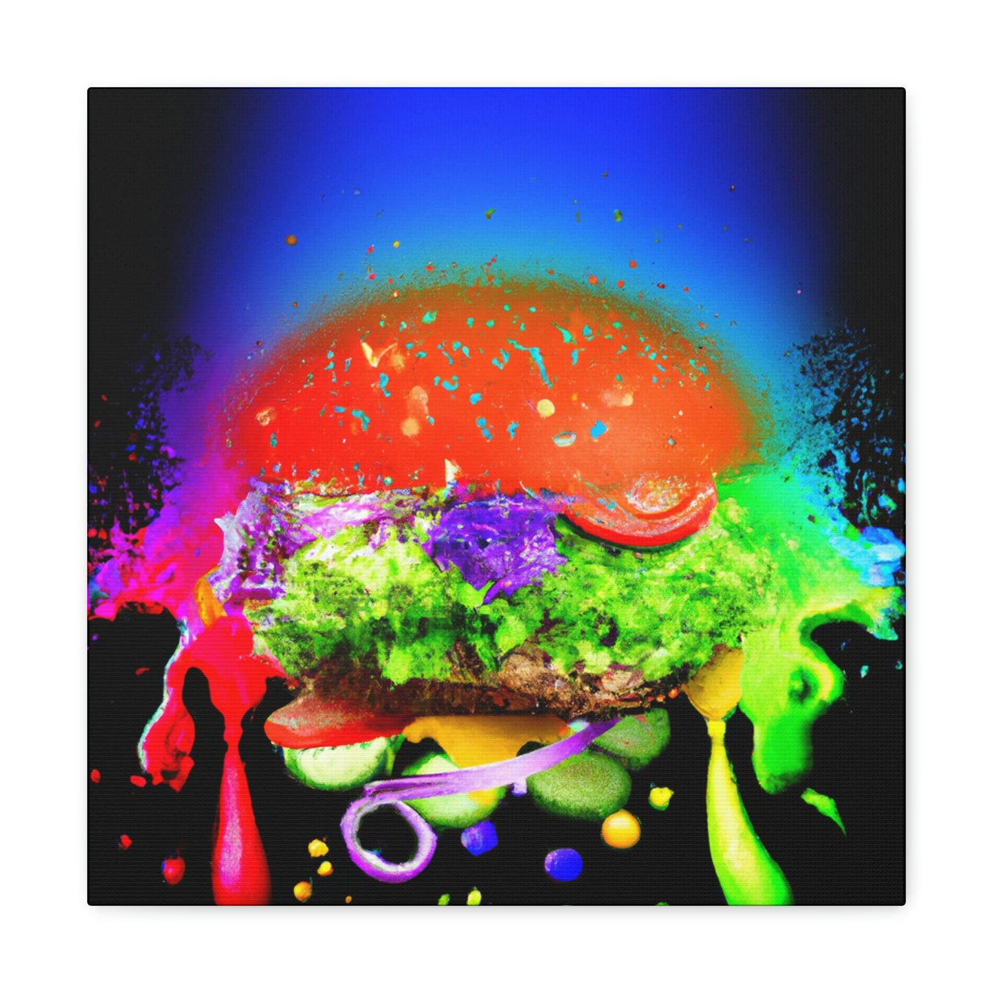 "Burger Rainbow" - Die Alien-Canva