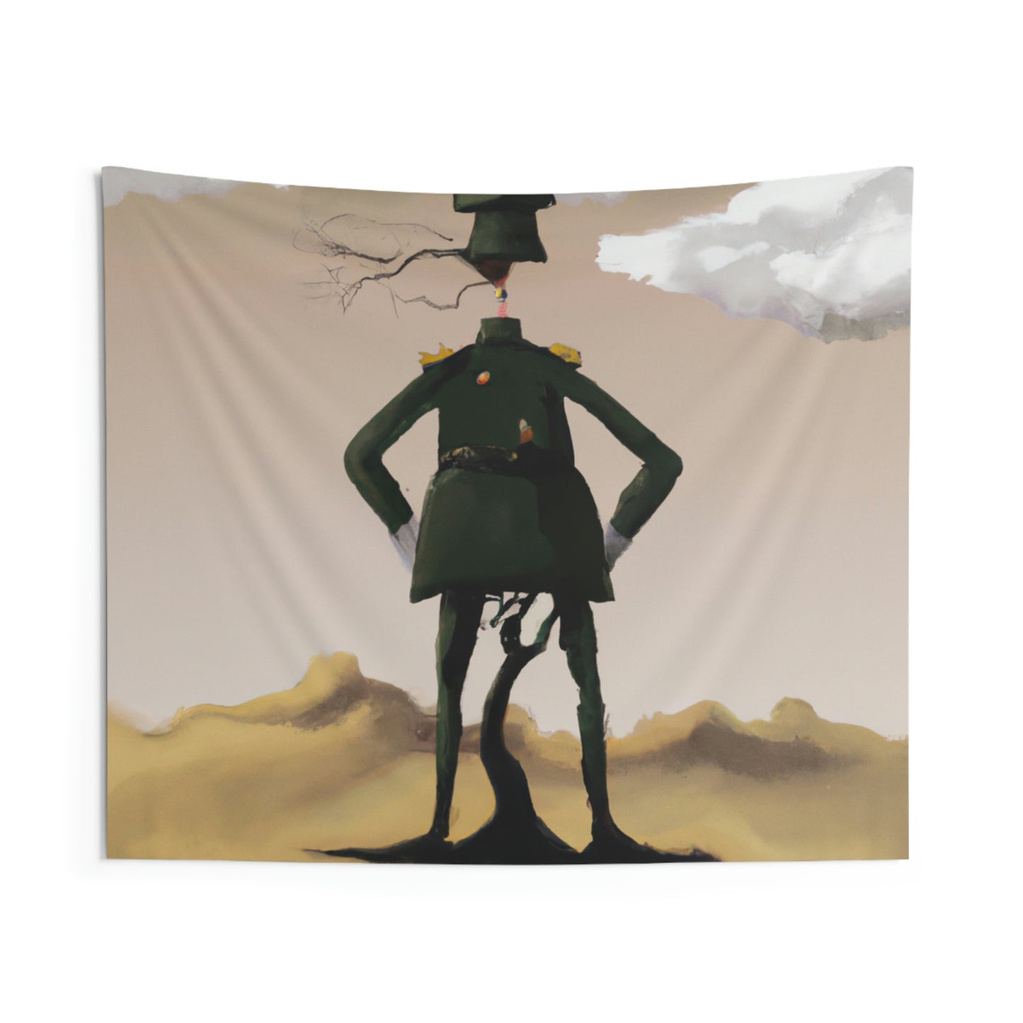 "Courage Against Despair: A Soldier's Triumph" - The Alien Wall Tapestries