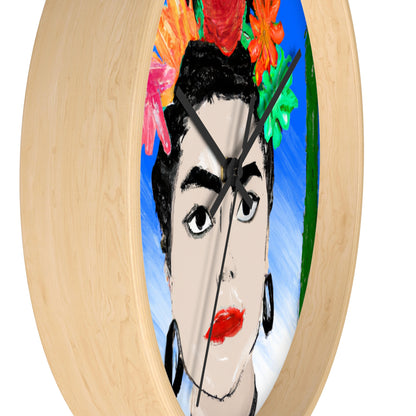 "Frida Ardiente: Pintando un ícono mexicano con cultura colorida" - The Alien Wall Clock