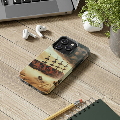 "Lost at Sea: Stranded On A Stormy Desert Island" - The Alien Tough Phone Cases