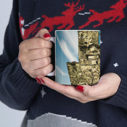 "A Sentinal Among Ruins: An Unstirred Owl's Perch" - The Alien Ceramic Mug 11 oz