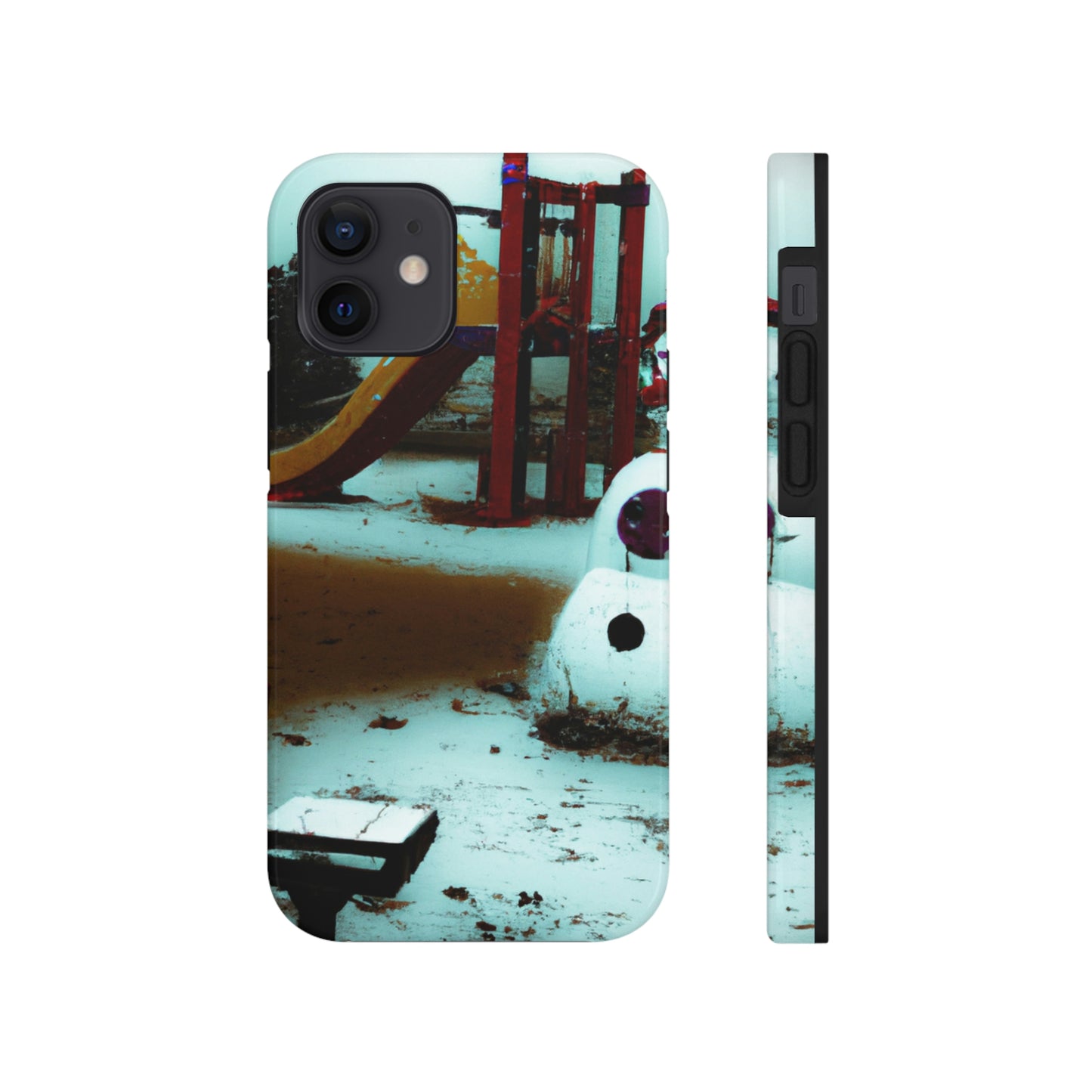 "Melancholy Snowman in a Silent Playground" - The Alien Tough Phone Cases