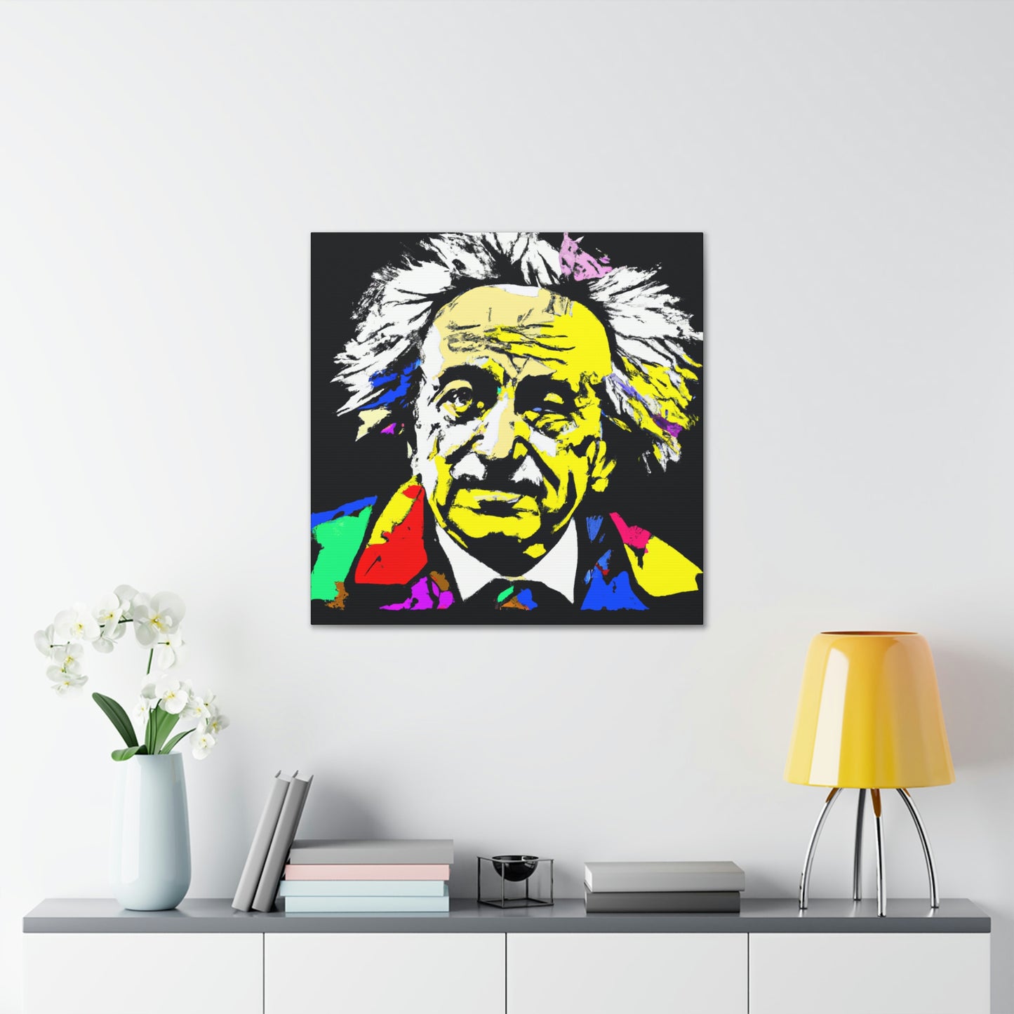 "Albert Einstein: A Pop Art Portrait" - The Alien Canva