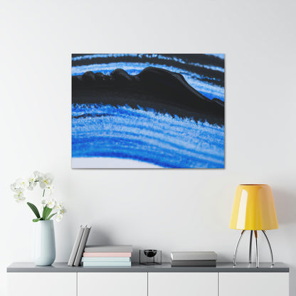 "Eine blau-schwarze Traumlandschaft" - Leinwand