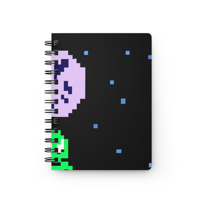 "Testigo solitario del cielo nocturno" - The Alien Spiral Bound Journal Pixel Art