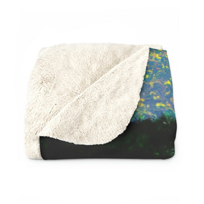 "A Shining Embrace of Fireflies" - The Alien Sherpa Fleece Blanket