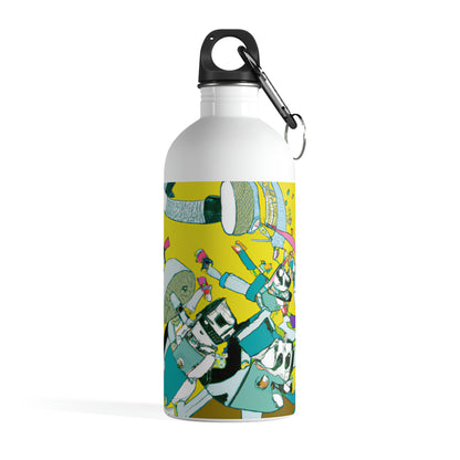 Robotic Rebellion: A Battle for Power. - The Alien Stainless Steel Water Bottle