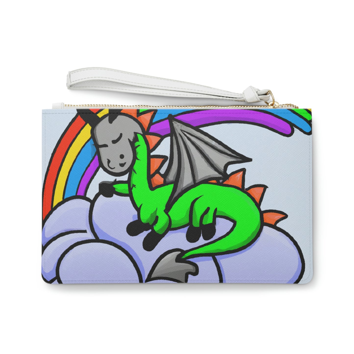 "A Dreamy Dragon's Nap" - Die Alien Clutch Bag