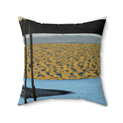 "Hoffnung am Horizont" - Das Alien Square Pillow