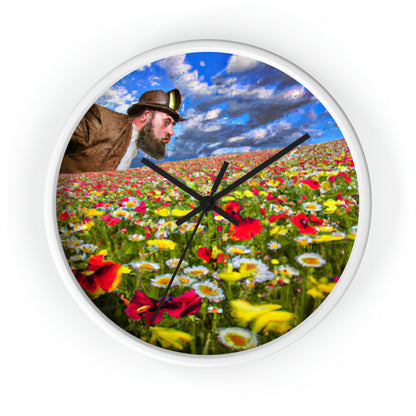 "Un maravilloso recorrido por el esplendor floral" - El reloj de pared alienígena