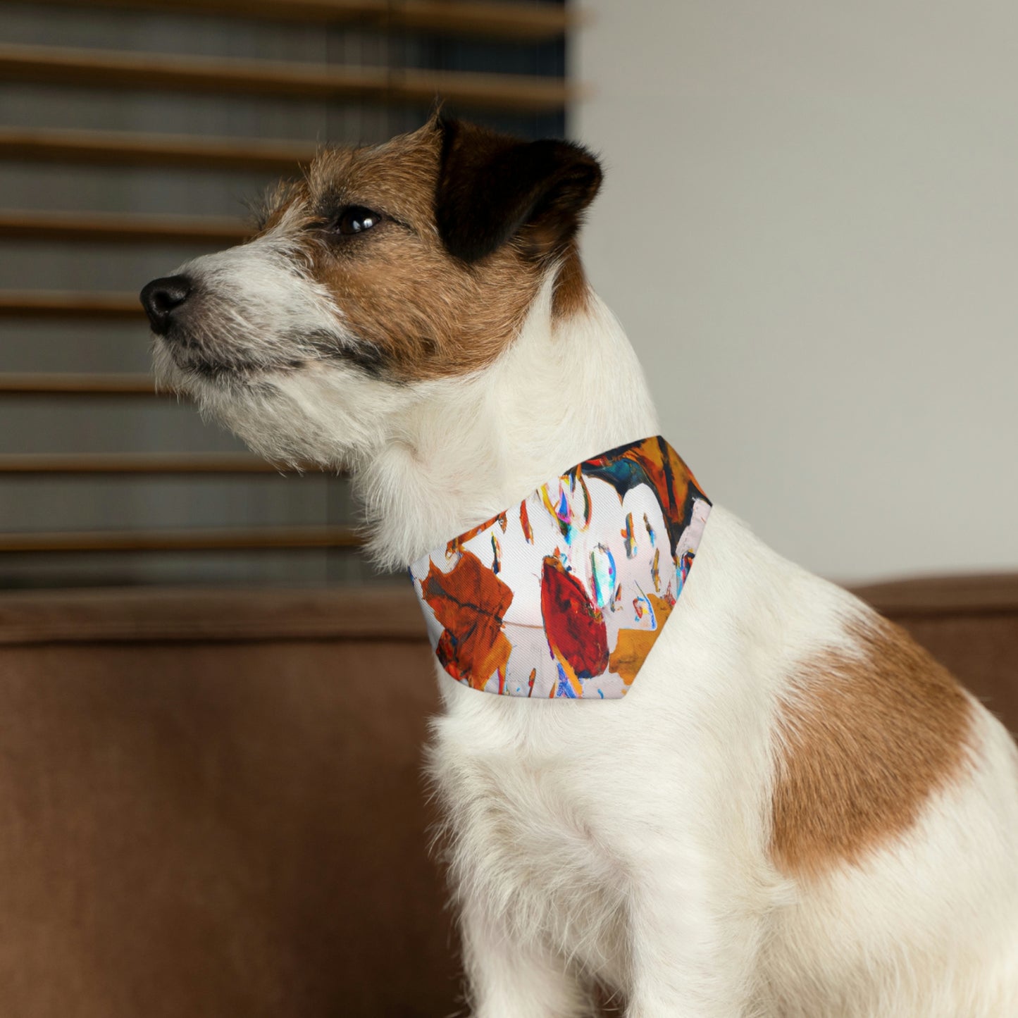 "Herbst in einer Glaskugel" - Das Alien Pet Bandana Halsband