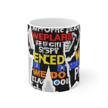 Superheld-Wort-Pop-Art - Der Alien-Keramikbecher 11 oz