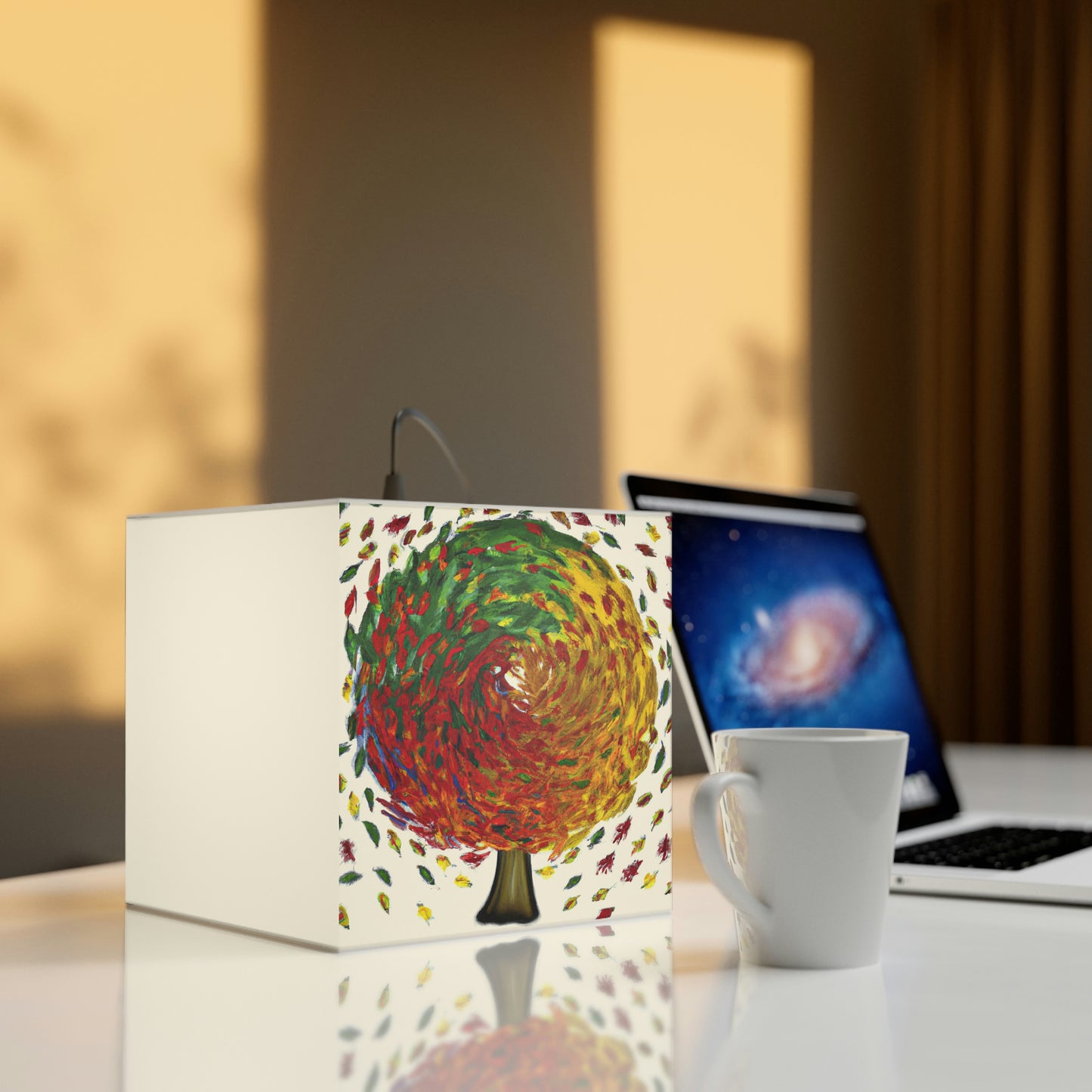 "Remolino otoñal" - La lámpara Alien Light Cube