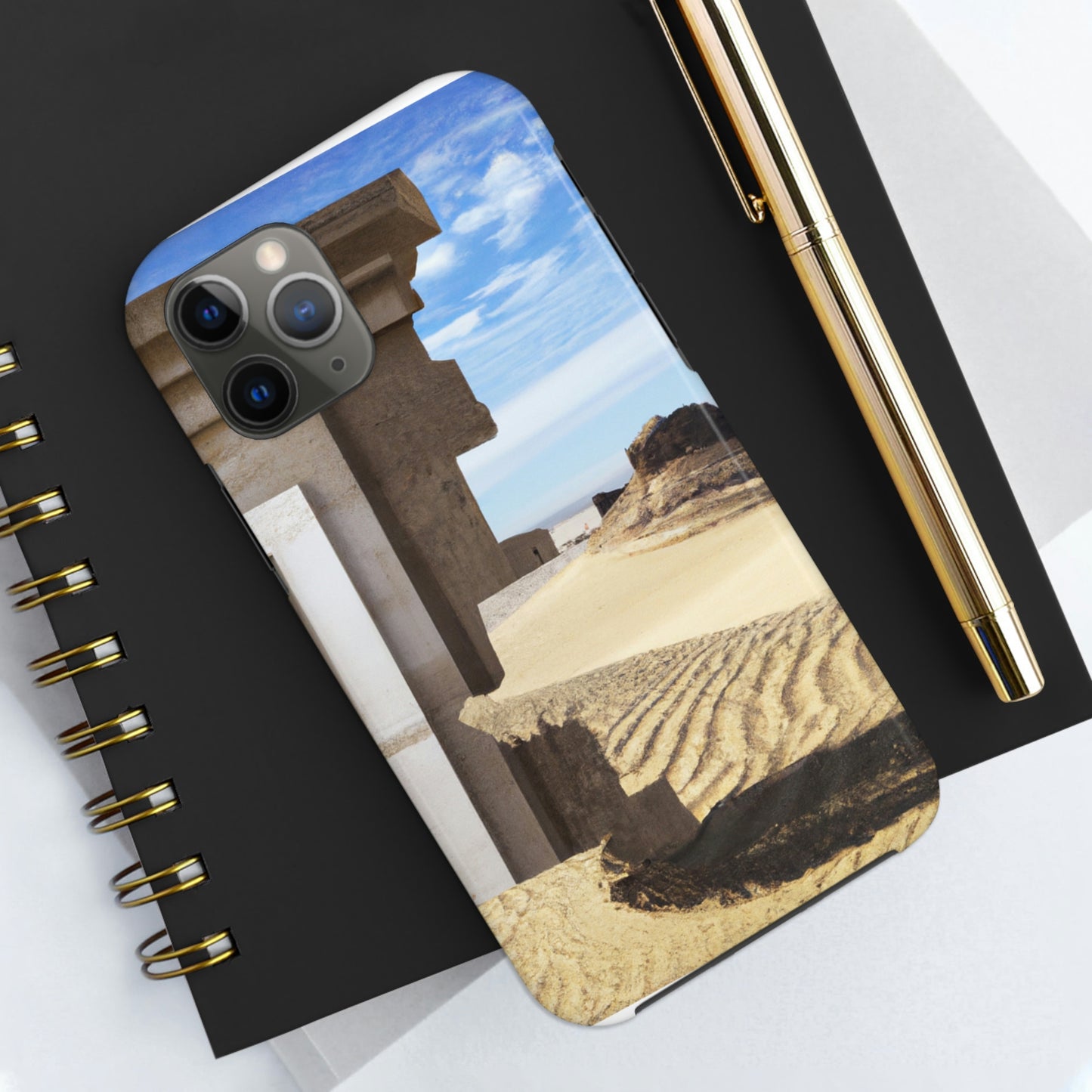 "Lost in the Sands: Discovering the Ancient Temple" - The Alien Tough Phone Cases