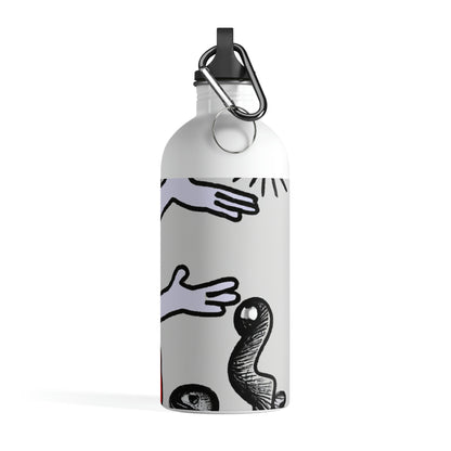 "A Blind Monk's Gentle Embrace of a Lost Dragonling" - The Alien Stainless Steel Water Bottle