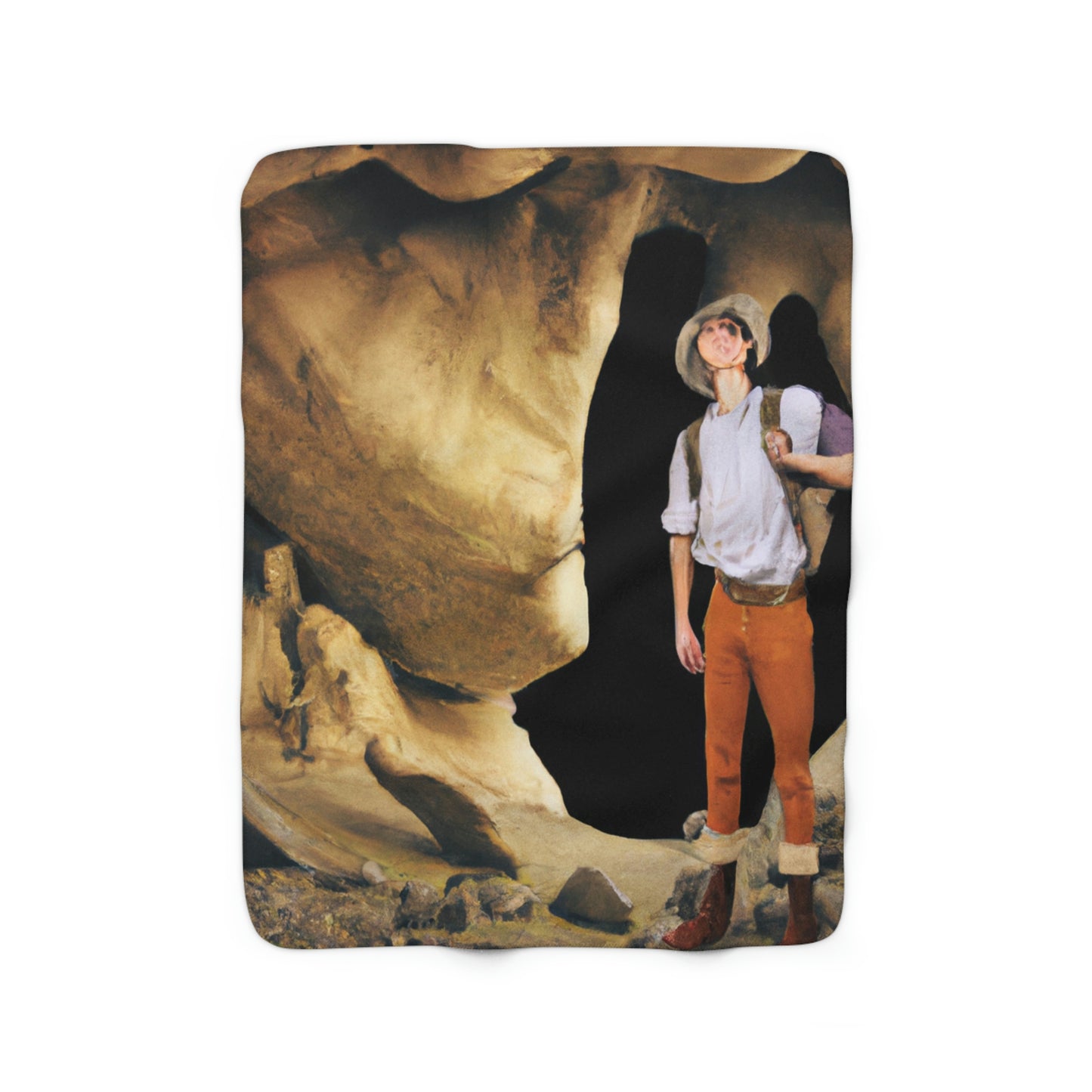 "A Peculiar Journey into the Caverns of Uncertainty" - The Alien Sherpa Fleece Blanket