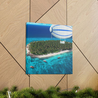 "Exploring Mystery Island by Airship" - The Alien Canva