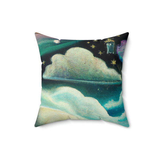 "Ein Meer aus Diamanten in der Nacht" - Das Alien Square Pillow