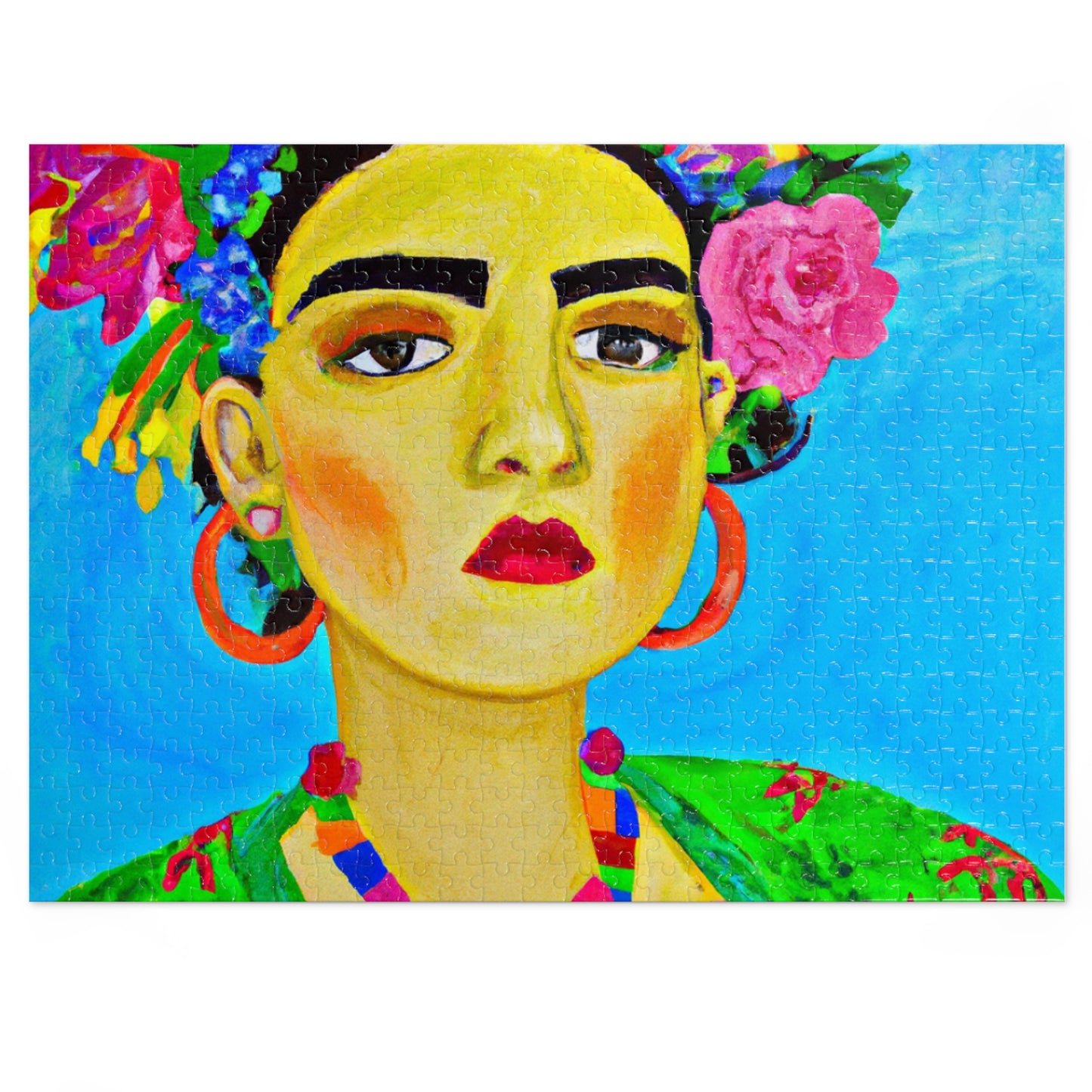 "Fierce and Free: Un tributo a las mujeres mexicanas inspirado en Frida Kahlo" - The Alien Jigsaw Puzzle