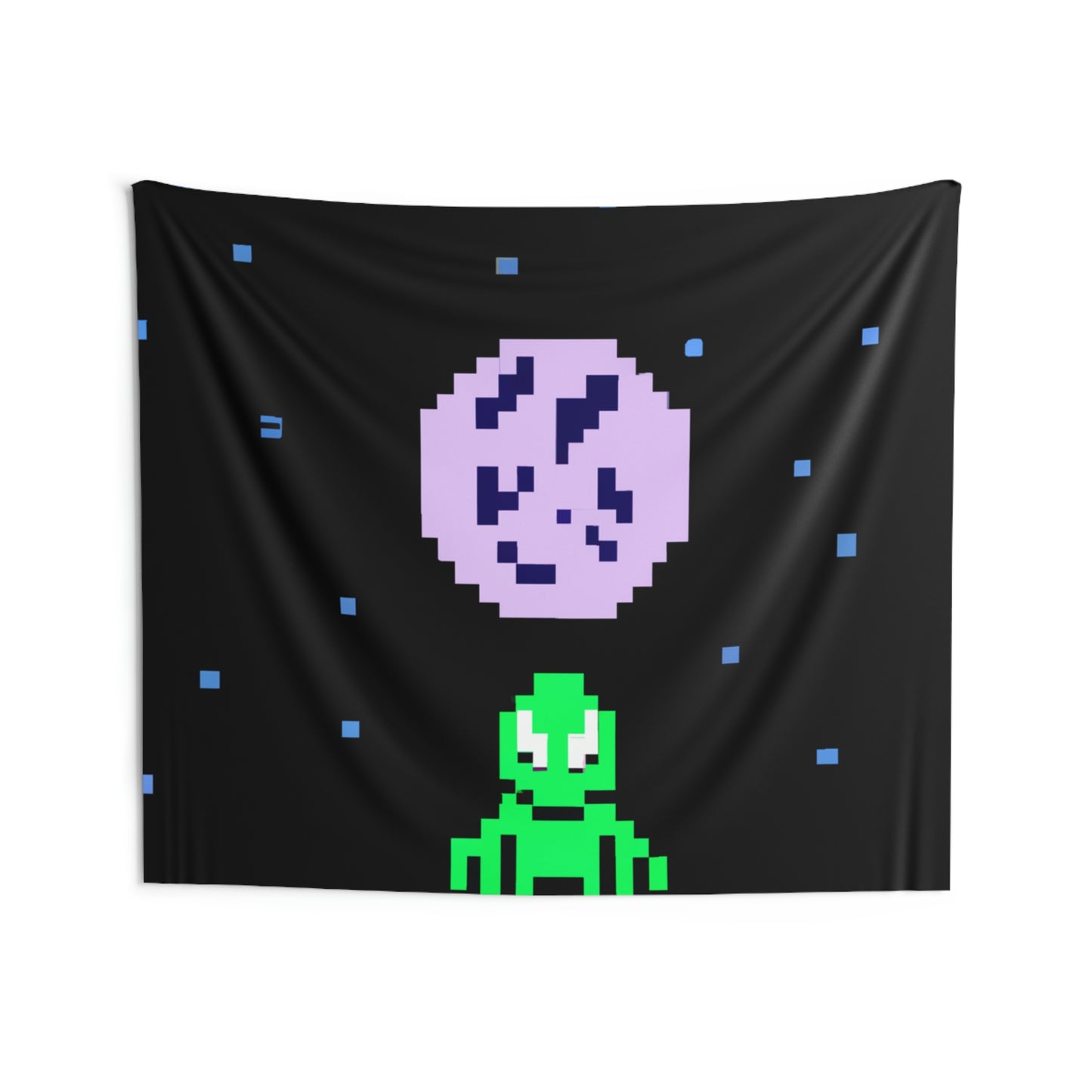 "Lonely Witness of the Night Sky" - The Alien Wall Tapestries Pixel Art