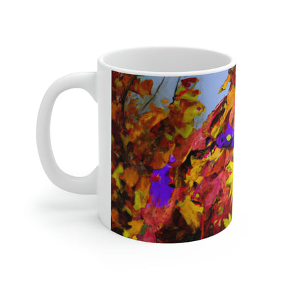 "Autumn Scarecrow Blues" - The Alien Ceramic Mug 11 oz