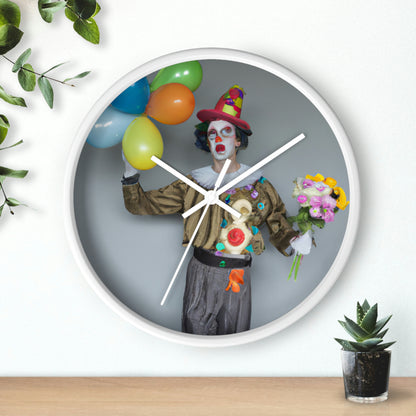 "Haciendo payasadas con globos" - El reloj de pared alienígena