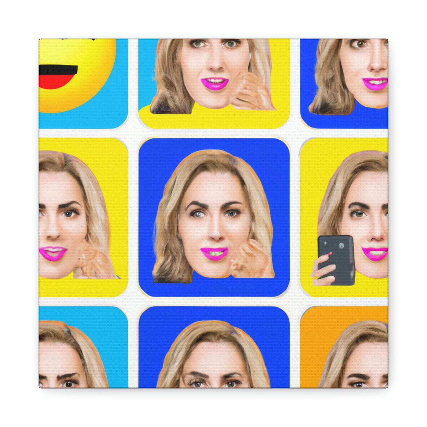 "Emoji-zing a una celebridad: un retrato de arte pop" - The Alien Canva