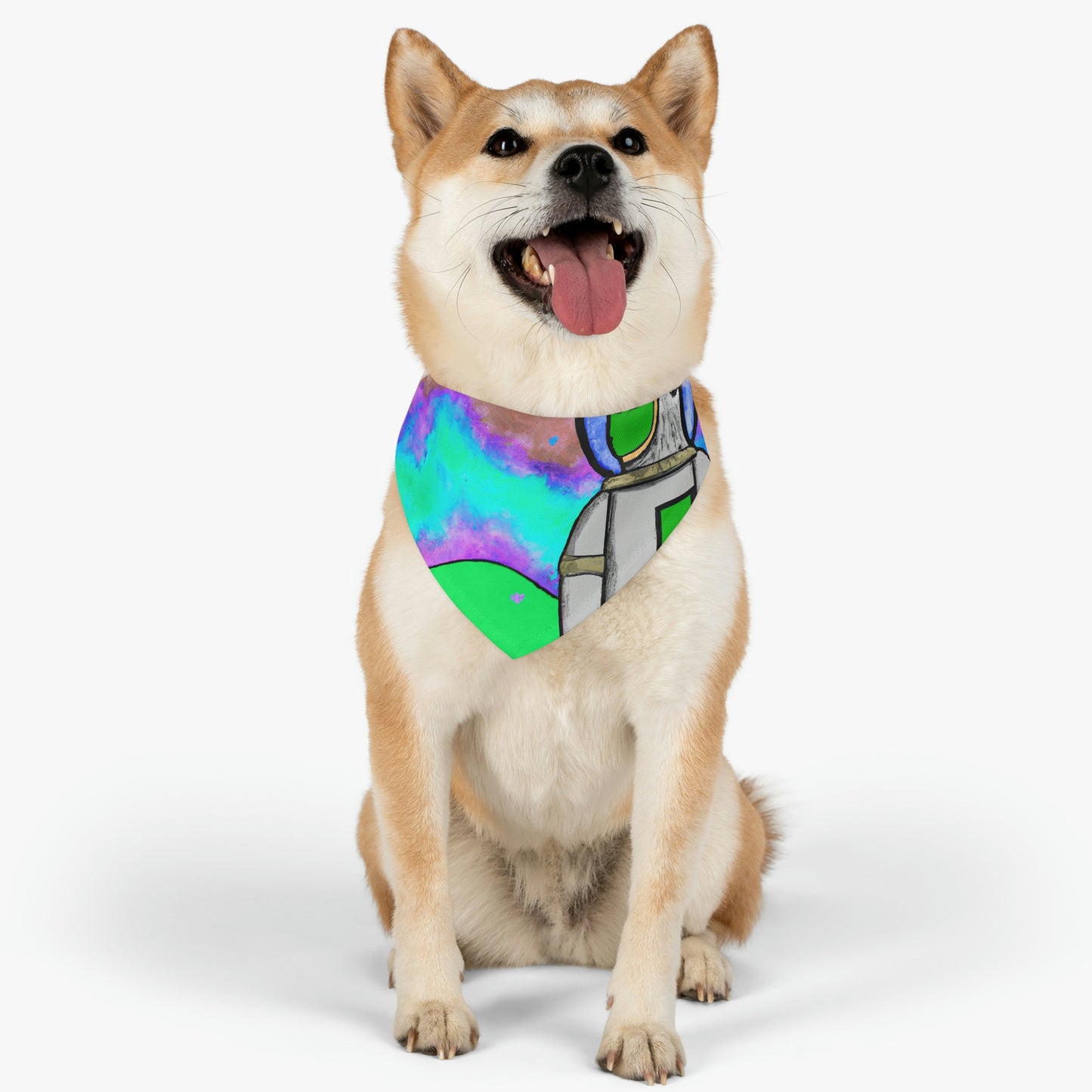 "Alone in the Alien Sky" - El collar de bandana para mascota alienígena