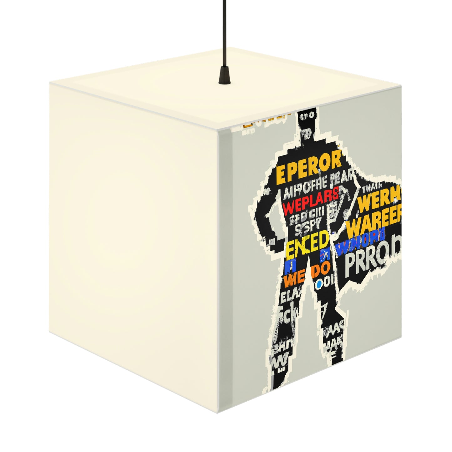 Superhelden-Wort-Pop-Art - Die Alien Light Cube-Lampe