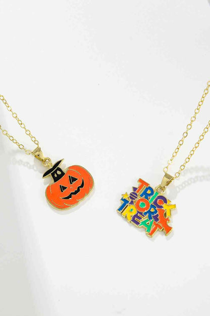 Conjunto de collar de dos piezas con tema de Halloween