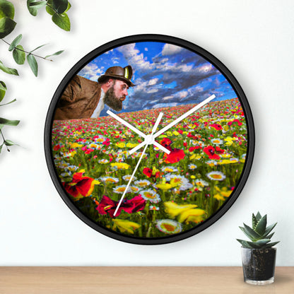 "Un maravilloso recorrido por el esplendor floral" - El reloj de pared alienígena