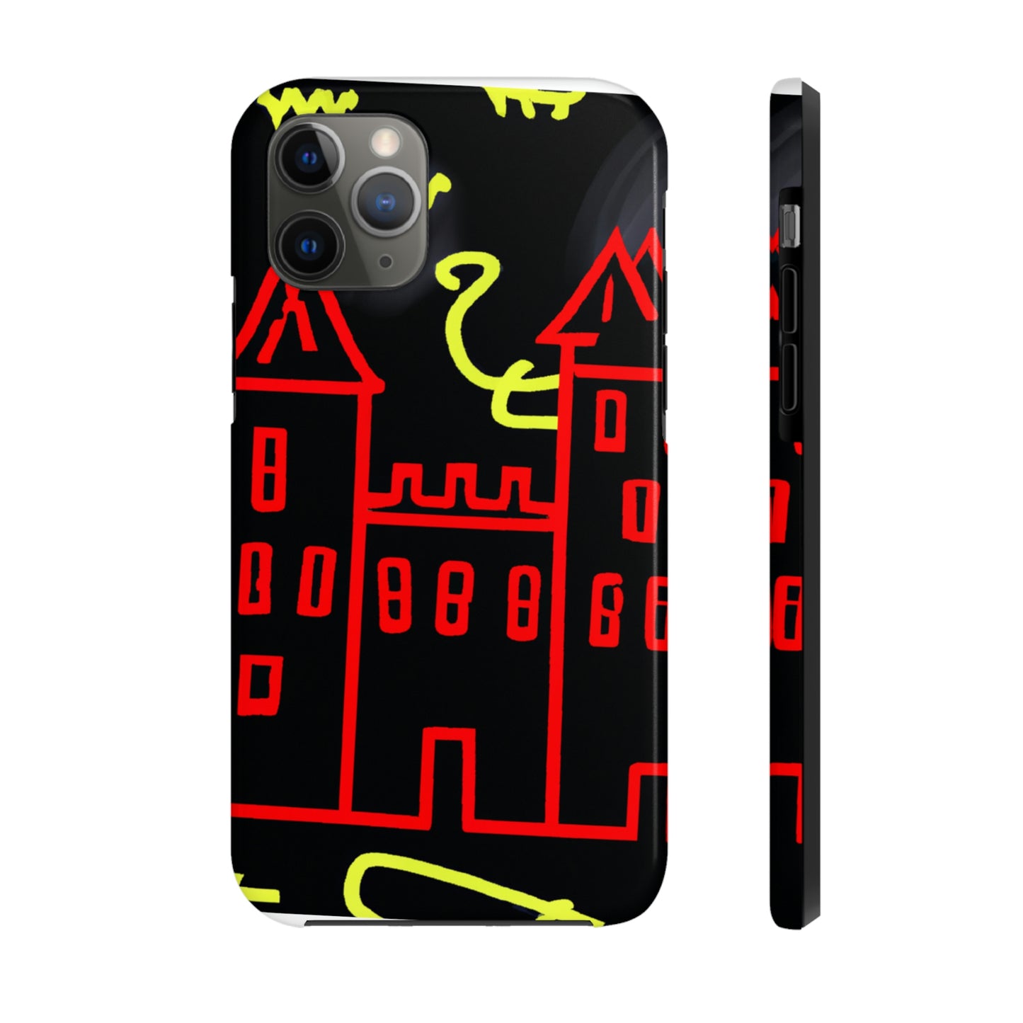 „Ein verwunschener Schatten: Die dunklen Geheimnisse des alten Schlosses in einer düsteren Nacht“ – The Alien Tough Phone Cases