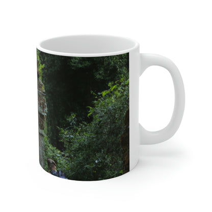 Exploring the Forgotten Temple in the Jungle - The Alien Ceramic Mug 11 oz