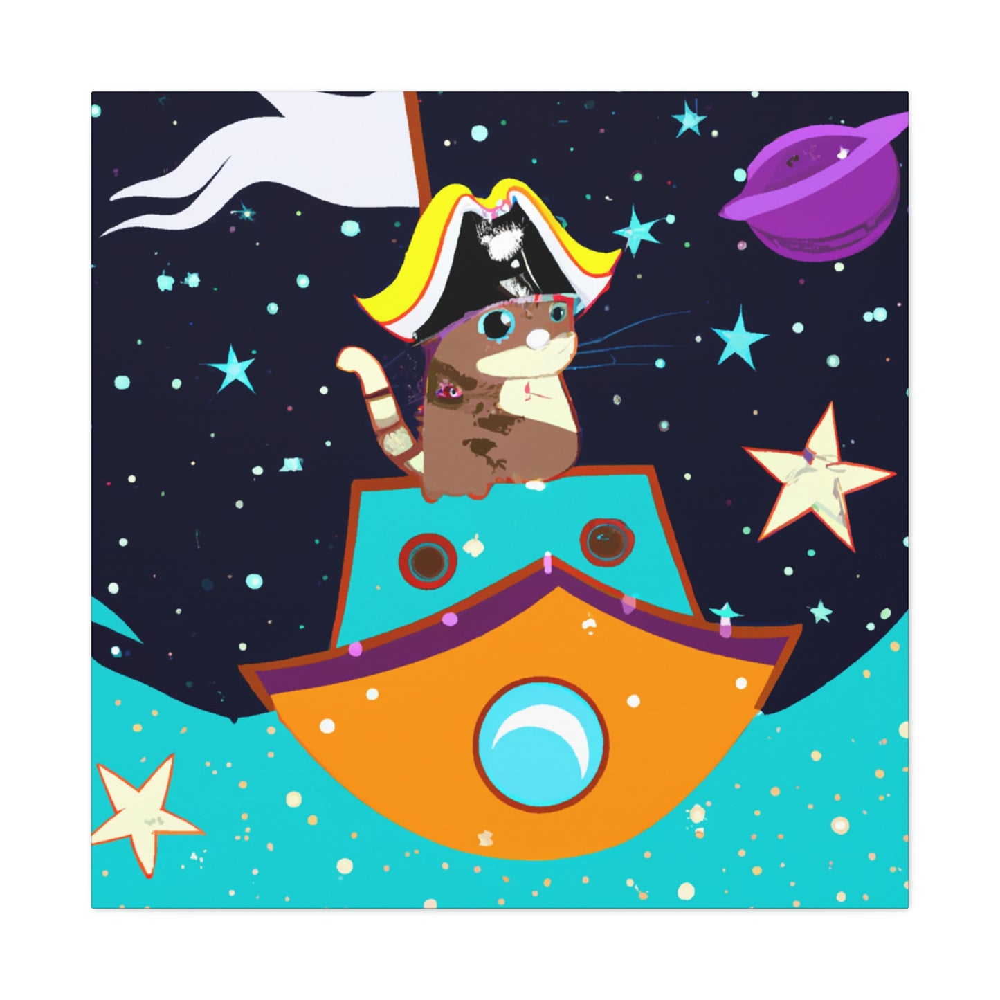 The Intergalactic Feline Pirate - The Alien Canva