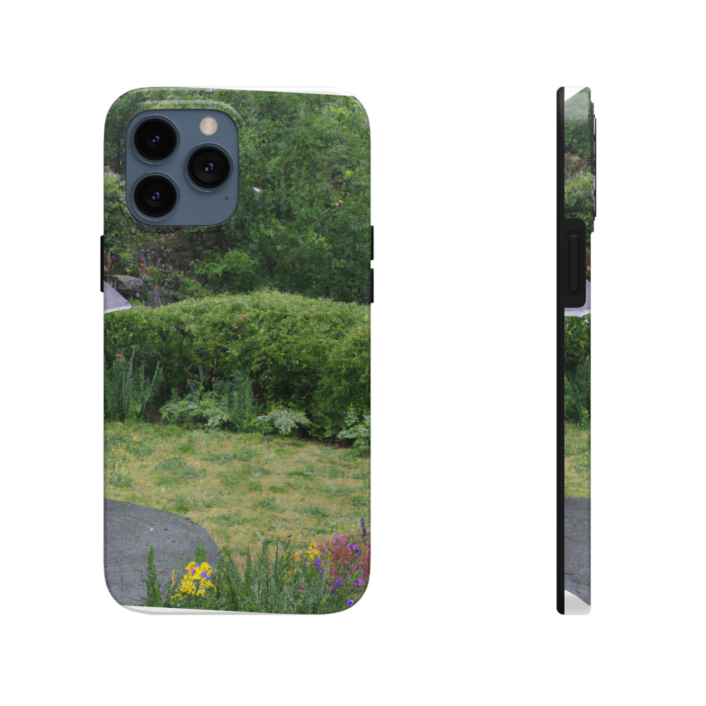 "Rainy Refuges: Uncovering the Fortune of a Garden Under an Umbrella" - The Alien Tough Phone Cases