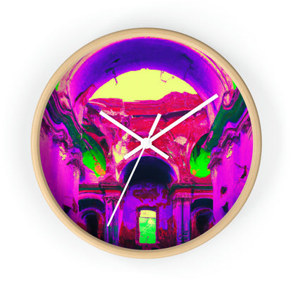 Locura mística: colores locos en la catedral olvidada - El reloj de pared alienígena