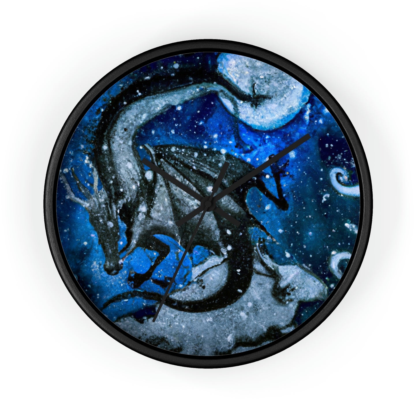 "Frosted Moonlight Dragon" - The Alien Wall Clock