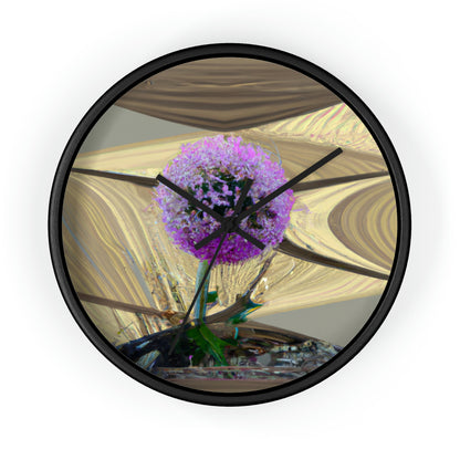 "A Blooming Miracle: Beauty in Chaos" - The Alien Wall Clock